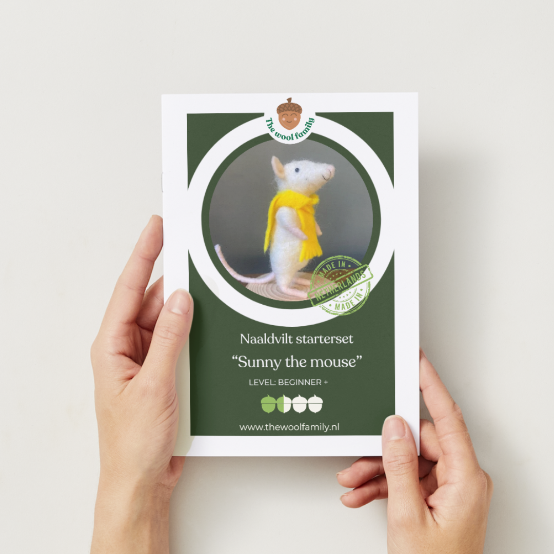 Needle felting kit for beginners Sunny the mouse