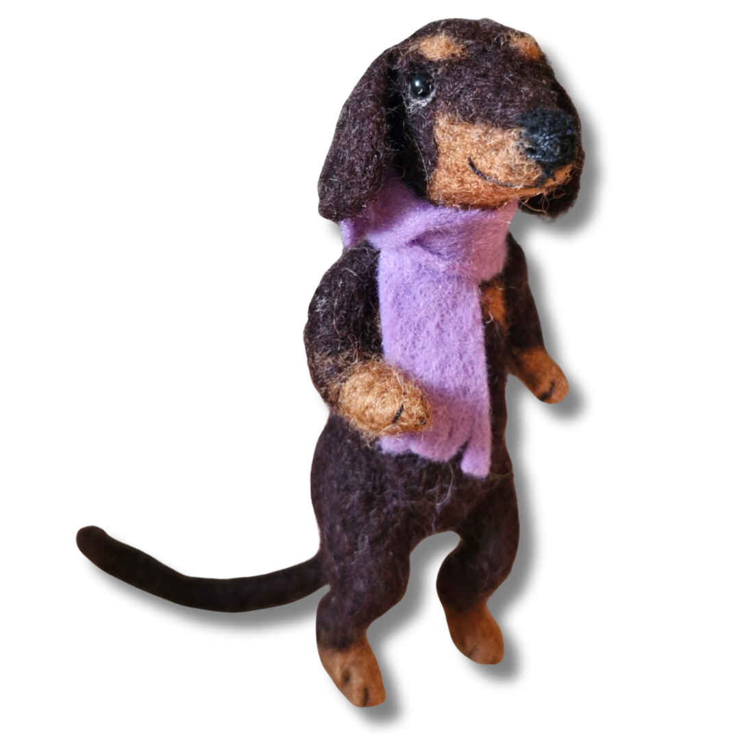 Refill Set – Cato the Dachshund | Needle Felting Wool & Materials