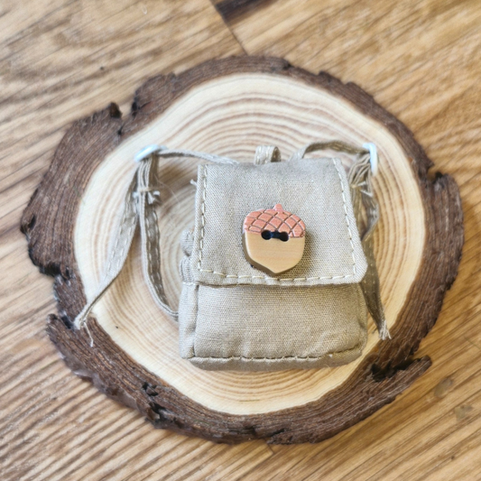 Miniature backpack acorn