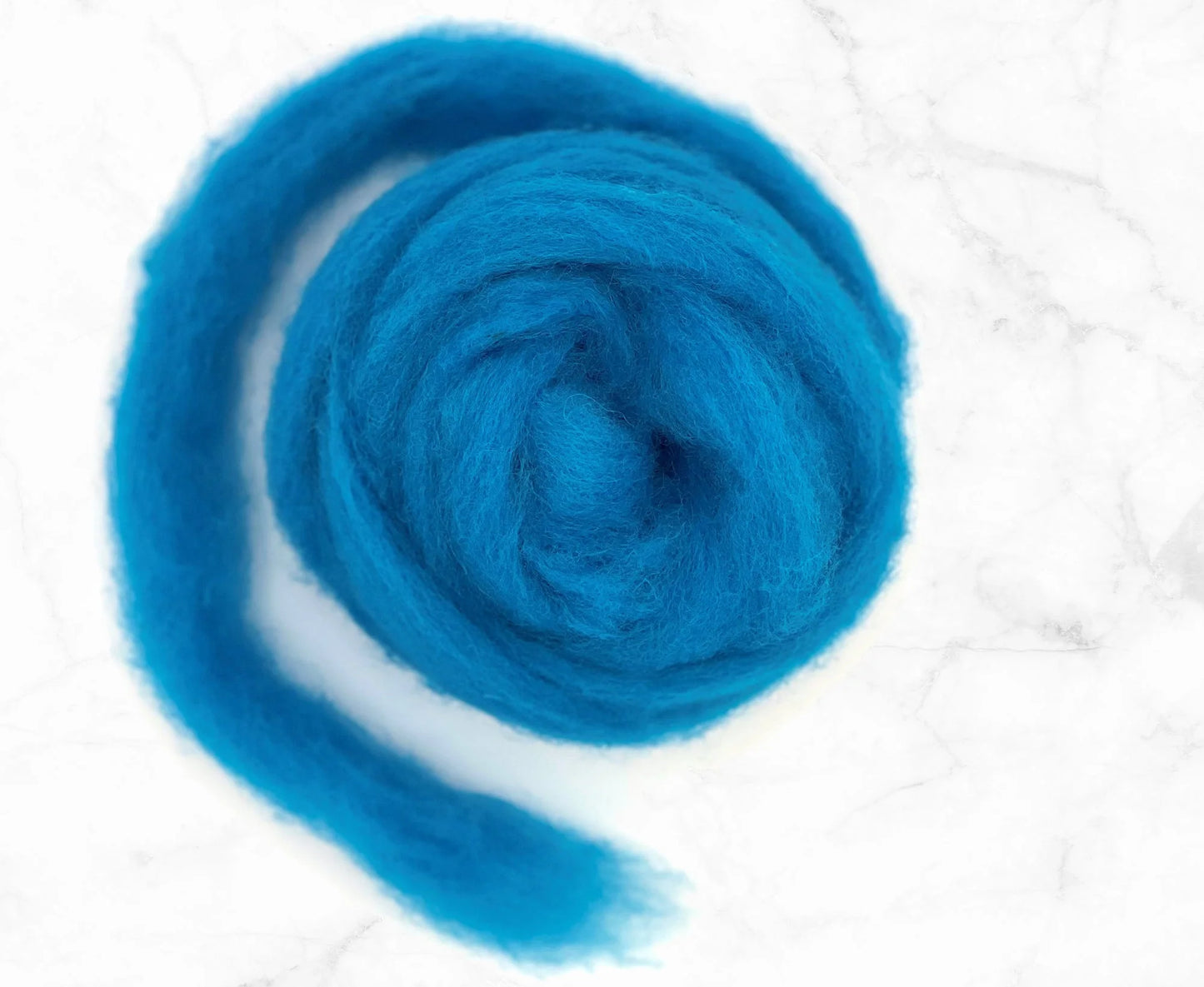 Corriedale carded wool Light blue - 25 gram