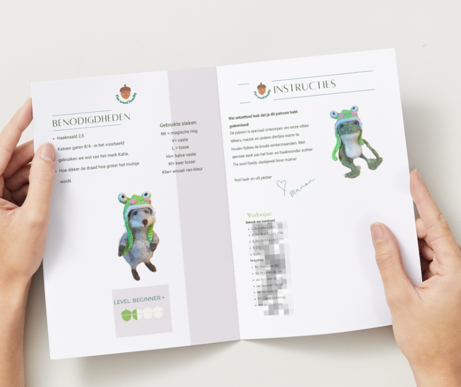 Pattern Crochet frog hat