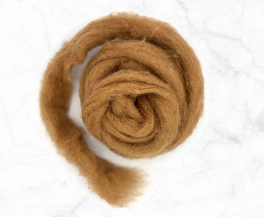 Corriedale carded wool Sienna - 25 gram