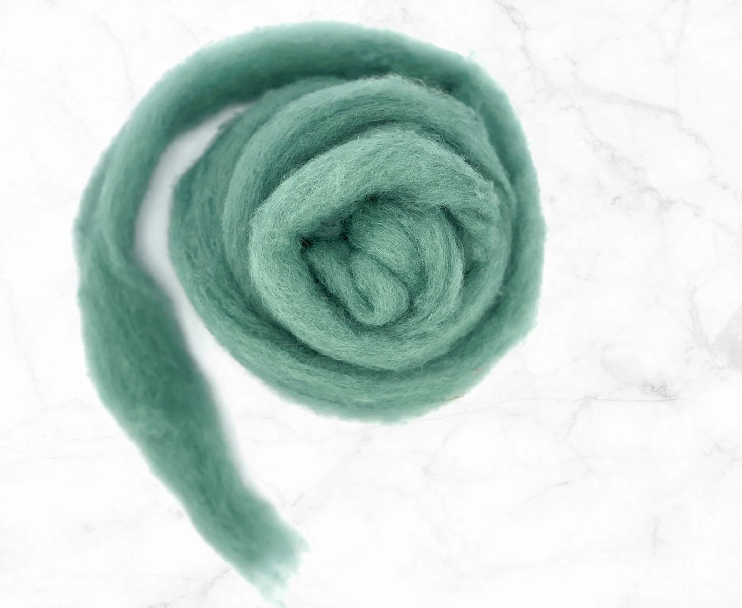 teal colourd wool carded2