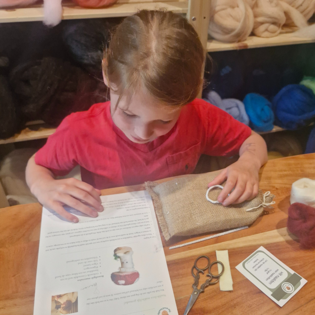 Needle Felting with Kids: Julie (8) Tests Toby the Toadstool