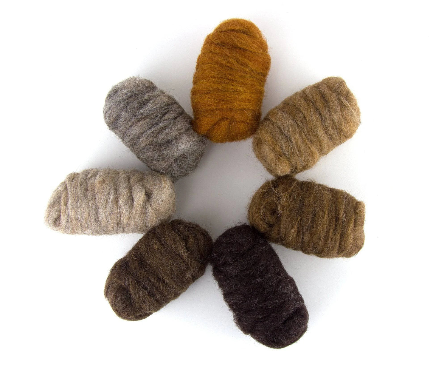 Carded wool slivers for needle felting