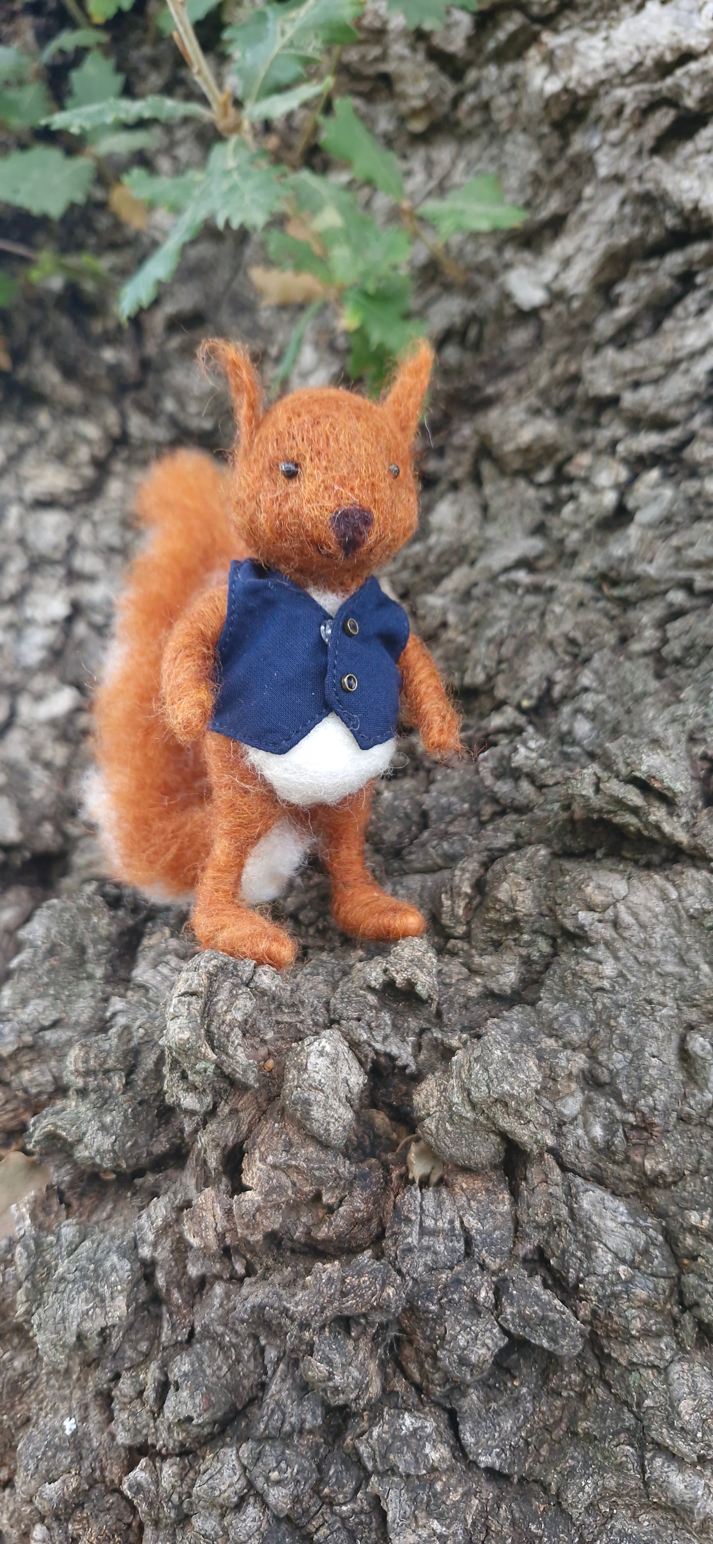 Needle felted squirrel