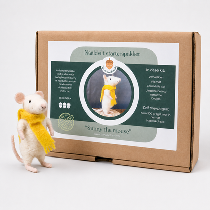 Needle felting kit for beginners Sunny the mouse