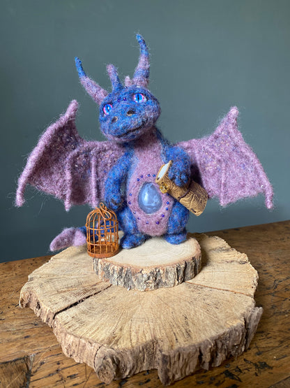 Needle felted dragon