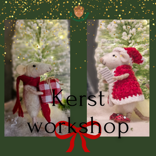 Workshop naaldvilten KERST MUIS - 7 december 2024 (locatie Hilversum)