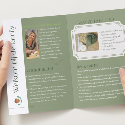 Needle felting kit for beginners Flop the frog