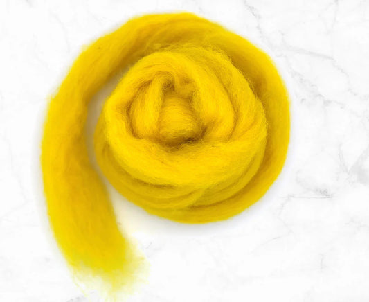 carded wool yellow