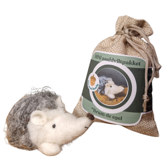 MINI needle felt kit Bram the hedgehog
