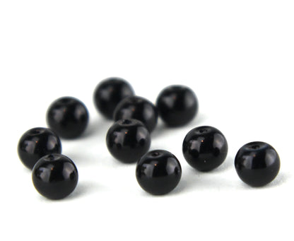 Black glass eyes for needle felting – multiple sizes