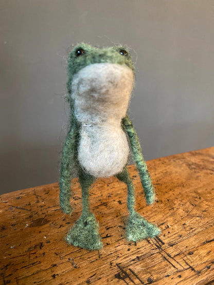 cute needle felt frog