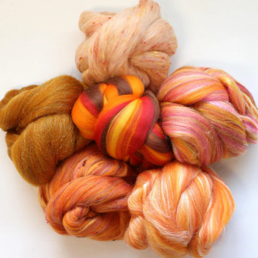 orange set for needle felting