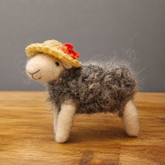 lente schaap met hoed