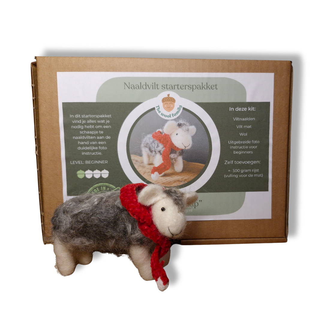 Needle felting kit for beginners winter sheep