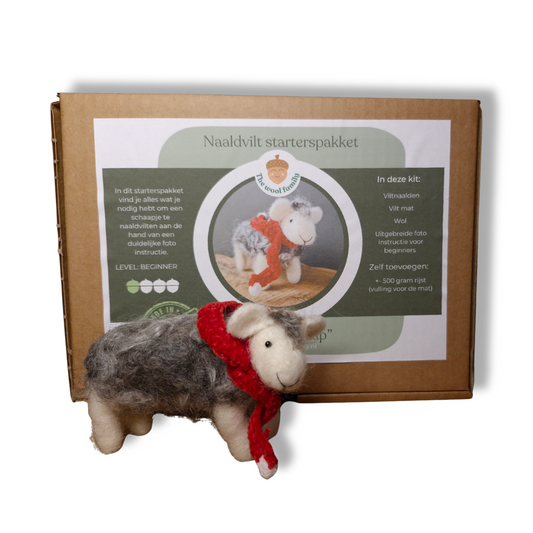 Needle felting kit for beginners winter sheep