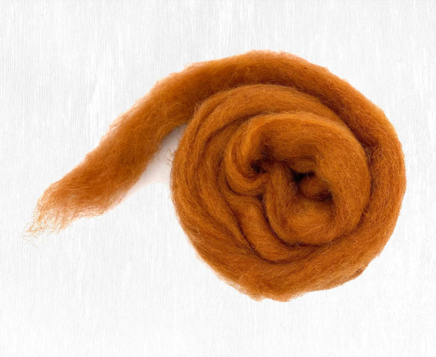 Corriedale carded wool Fox - 25 gram